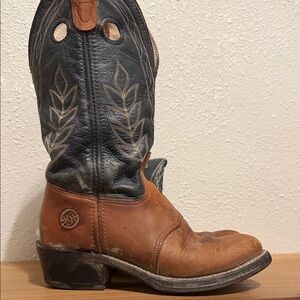 Double H Brown and Black Heeled Boots